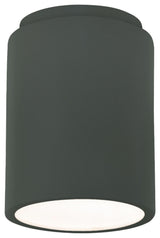 Radiance Cylinder Outdoor Flush-Mount, Pewter Green, E26