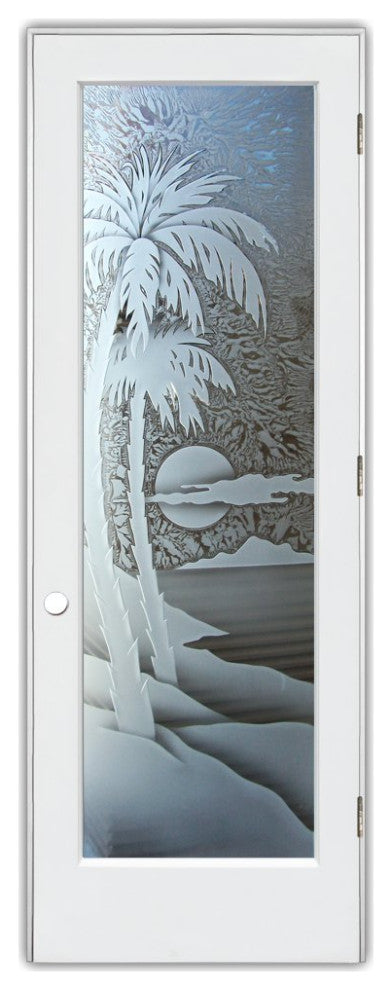 Interior Prehung Door or Interior Slab Door - Palm Sunset - Primed - 28" x...