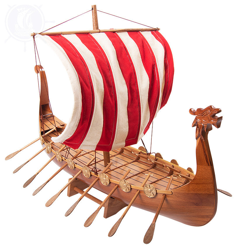 Drakkar Viking Wooden Handcrafted boat model