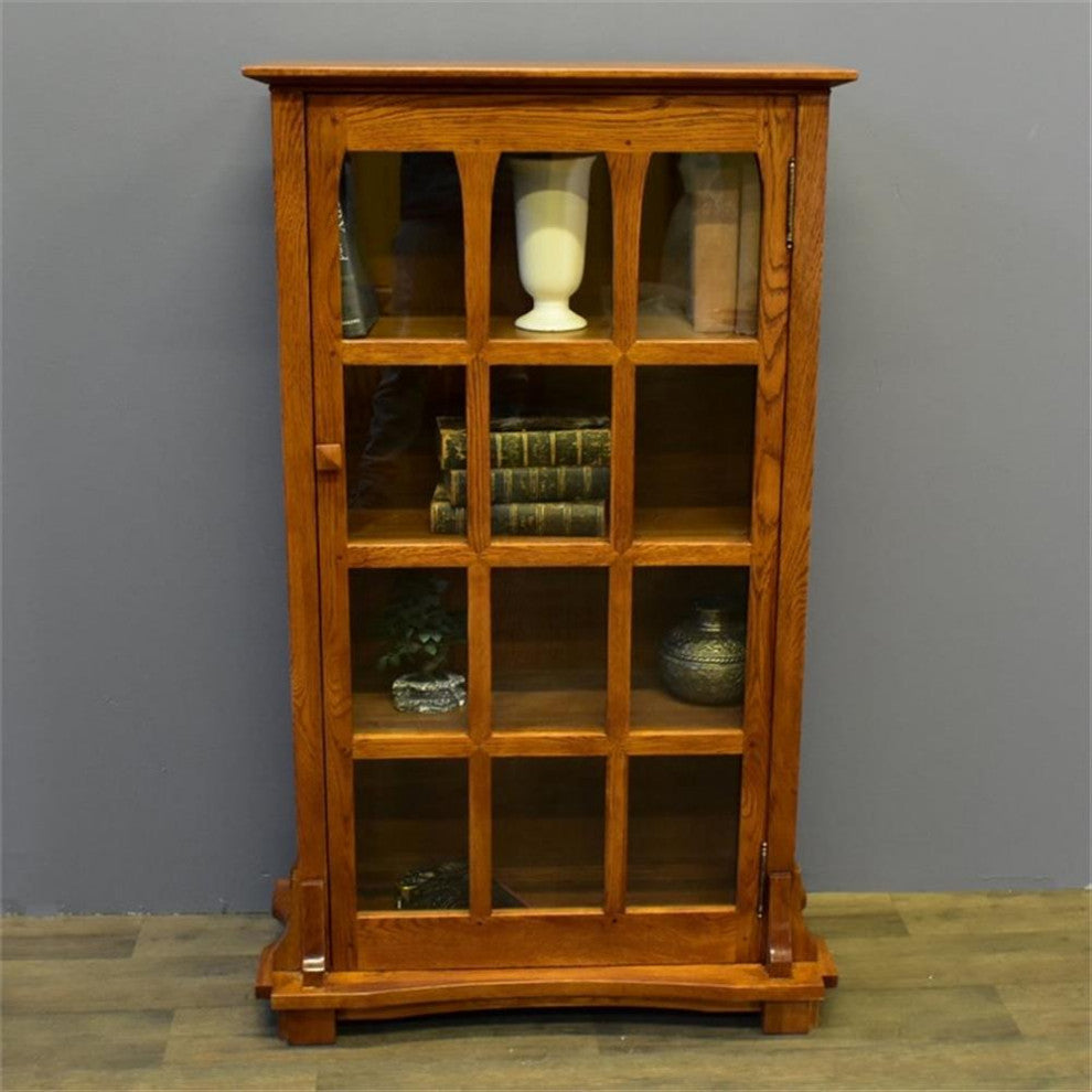 Crafters and Weavers Mission Solid Oak Display Bookcase (2 Colors Available)