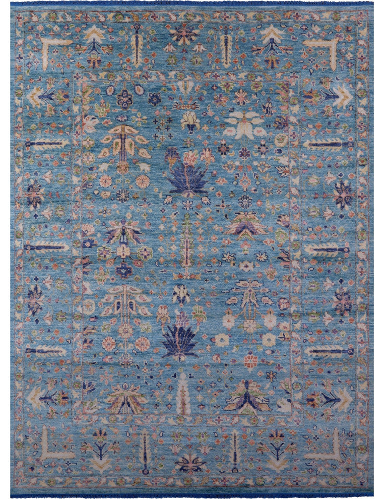 Turkish Oushak Hand-Knotted Wool Rug 9' 3" X 12' 5" - Q15595