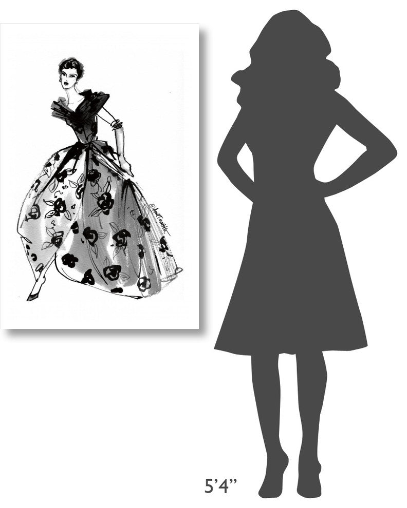 "Fifties Fashion II" Digital Paper Print by Anne Tavoletti, 27"x42"