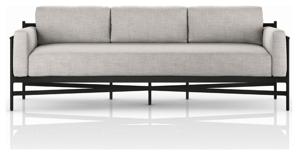 Hearst Outdoor Sofa-99"-Stone Grey