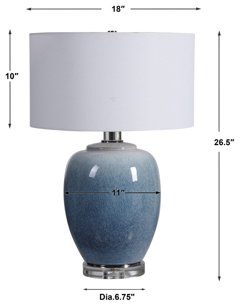 Uttermost Blue Waters Ceramic Table Lamp