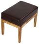 Bare Decor Luisa Bench Genuine 100% Leather and Teak, Brown