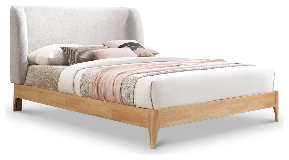 Ventura Upholstered Bed, Gray, Queen
