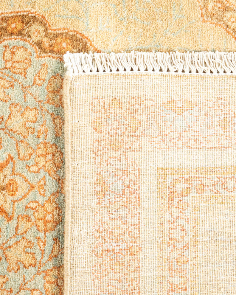 Mogul, One-of-a-Kind Hand-Knotted Area Rug Yellow, 4' 9" x 6' 7"