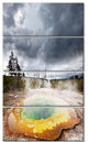 Fantastic Morning Glory Pool, Landscape Canvas Art Print, 28"x48", 4 Panels