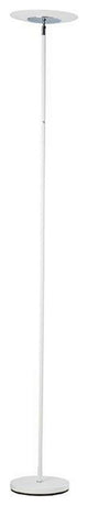 Benzara BM240395 Floor Lamp, Adjustable Torchiere Head/Sleek Metal Body, White