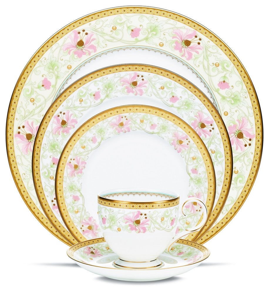 Noritake Blooming Splendor, 5-Piece China Setting, Set of 8