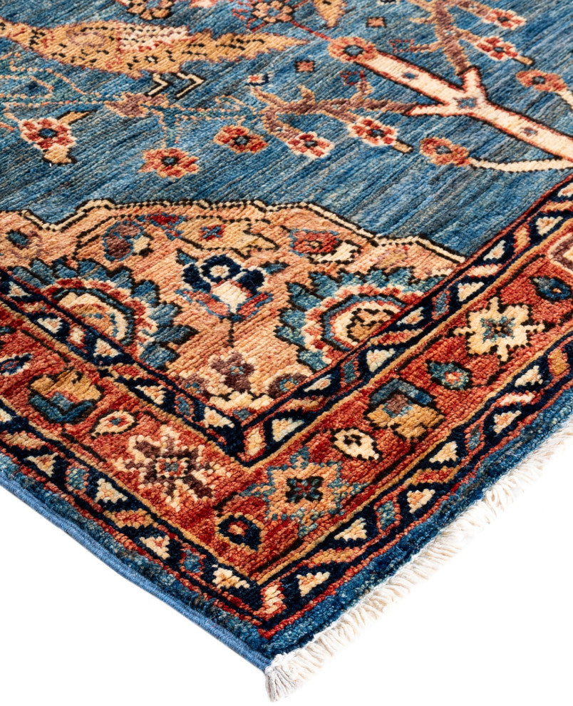 Serapi One-of-a-Kind Hand-Knotted Area Rug Light Blue, 3'0" x 5'4"