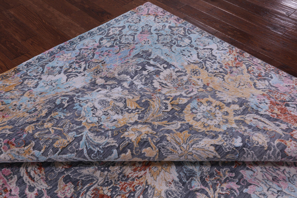 7' 11" X 10' 0" Persian Handmade Wool & Silk Rug - Q13506