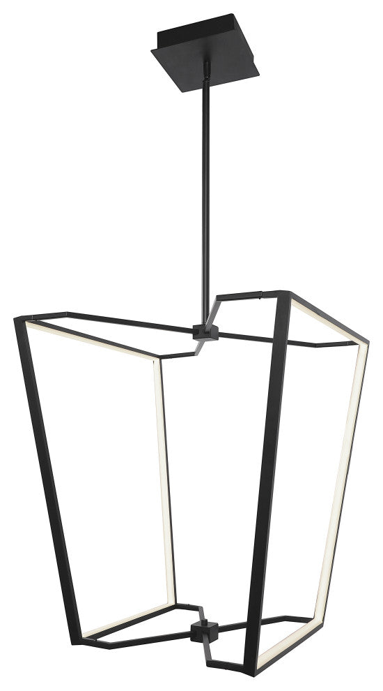Matte Black Modern Chandelier With White Silicone