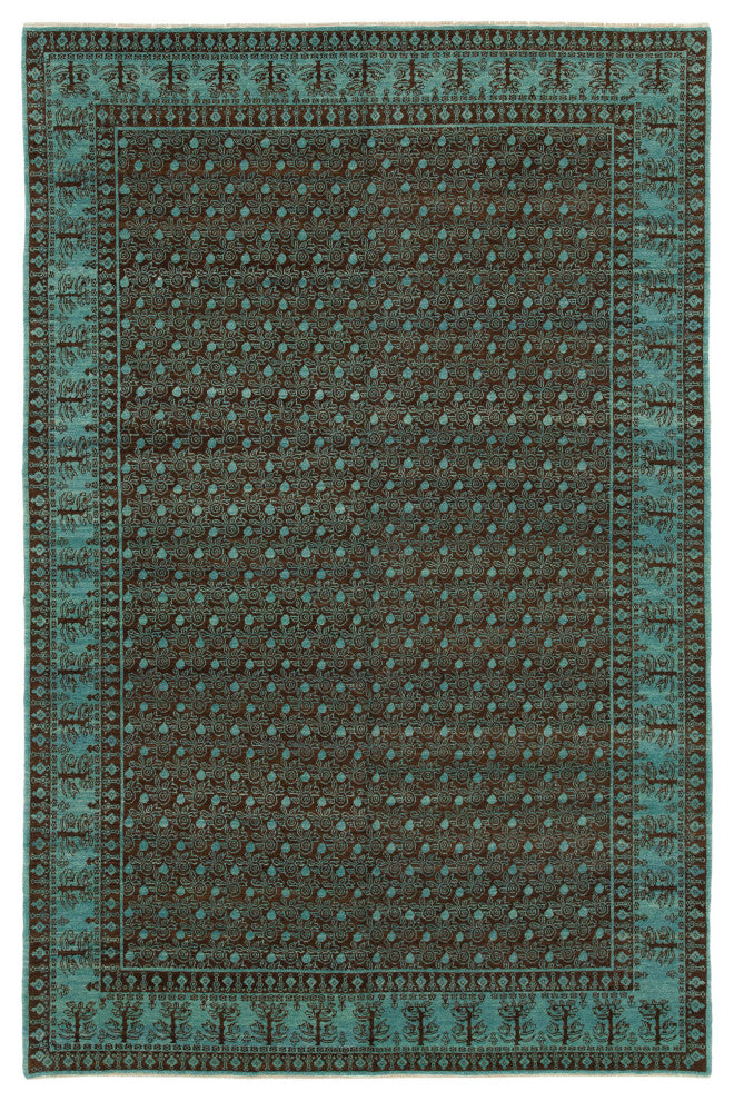Rug N Carpet - Handmade Oriental 5' 11" x 8' 11" Wool Oushak Area Rug