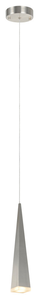 61067-1 LED 1-Light Hanging Mini Pendant Ceiling Light Brushed Nickel