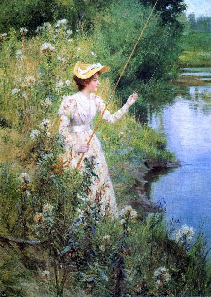 Francis Coates Jones The Gentle Angler, 18"x27" Wall Decal Print