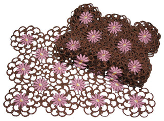 Daisy Splendor Set of 4 Placemat, 14"x20", Copper