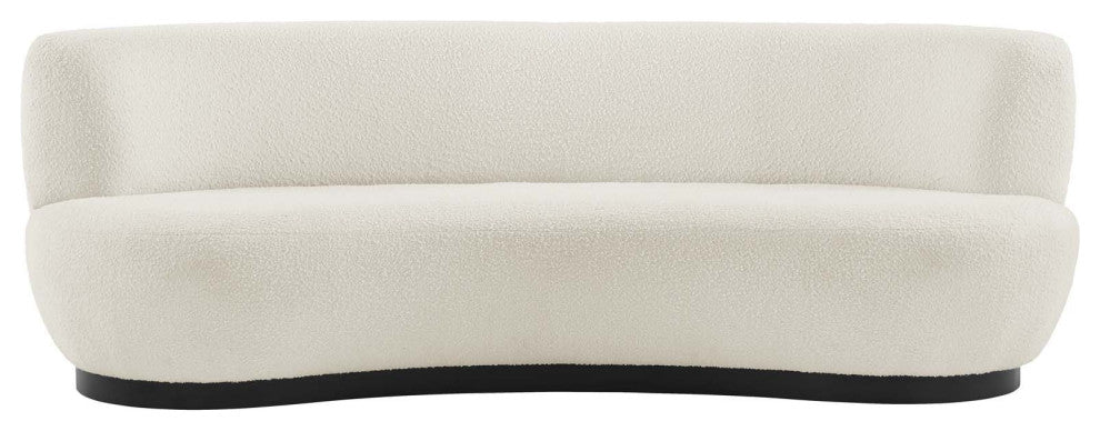 Sofa, Black Ivory, Fabric, Modern, Living Lounge Cafe Hotel Lobby Hospitality