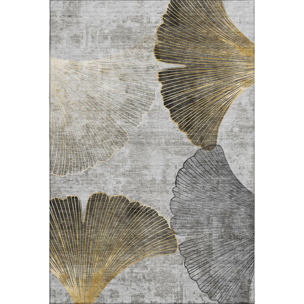 Premium Machine Washable Mayfield AMF626 Gray 9' x 12' Rug