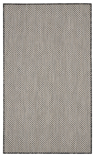 Nourison Courtyard 3' x 5' Ivory Charcoal Modern Area Rug