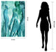 "Water Women II" Frameless Tempered Glass Contemporary Wall Art 48" x 32"