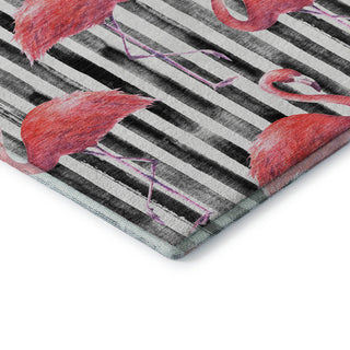 Addison Premium Washable Mayfield AMF204 Black 3' x 5' Rug