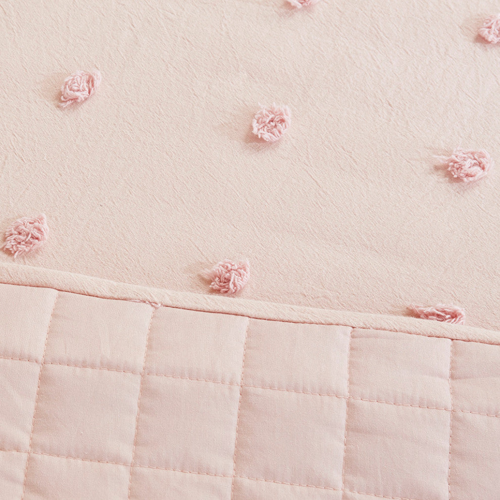 Urban Habitat Brooklyn Pom-Pom Cotton Daybed Coverlet Set, Pink
