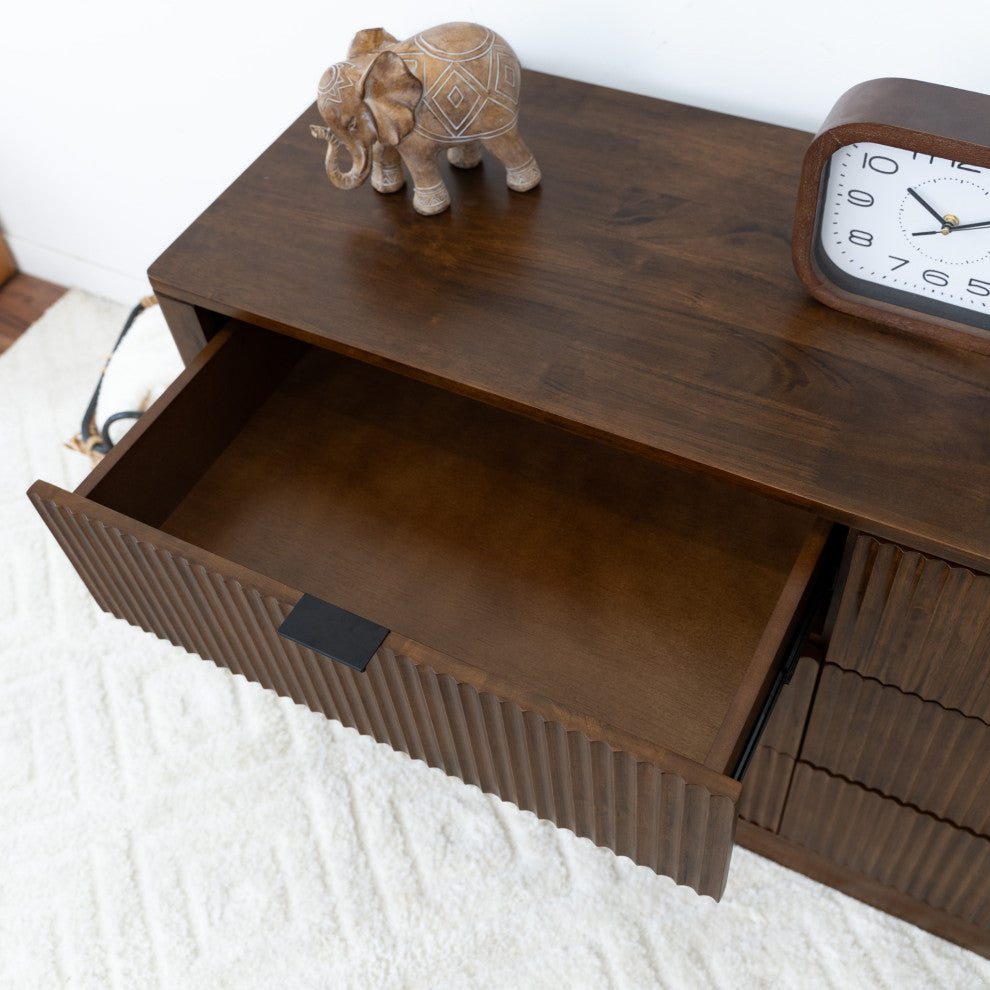 Webster Mid Century Modern Walnut Dresser With 6 Drawers - Thumbnail 5