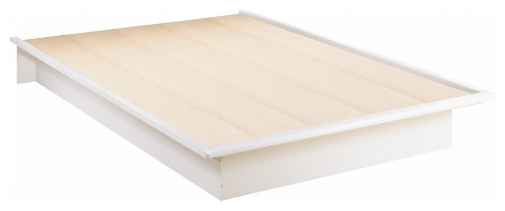 South Shore Step One Full Platform Bed, 54'', Pure White