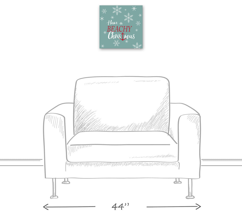 Have a Beachy Christmas 12x12 Canvas Wall Art