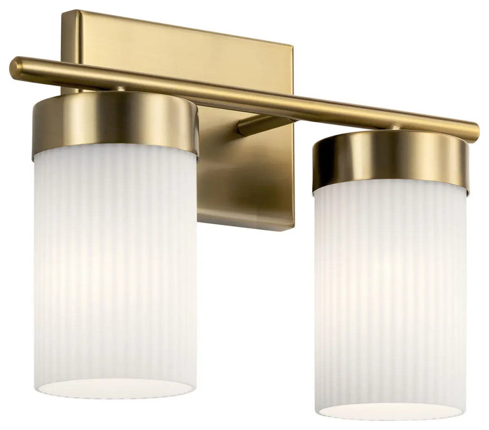 Ciona Brushed Natural Brass Bath 2-Light