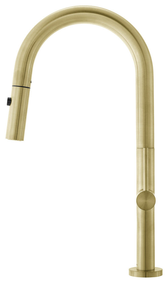 Chalet Single Handle, Pull-Down Kitchen Faucet, Brushed Gold