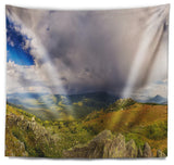 Stormy Sky with Clouds Panorama Landscape Wall Tapestry, 39"x32"