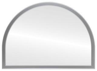 Pescara Framed Mantel Mirror, Crescent Cathedral, 38.4"x27.4", Silver Spray