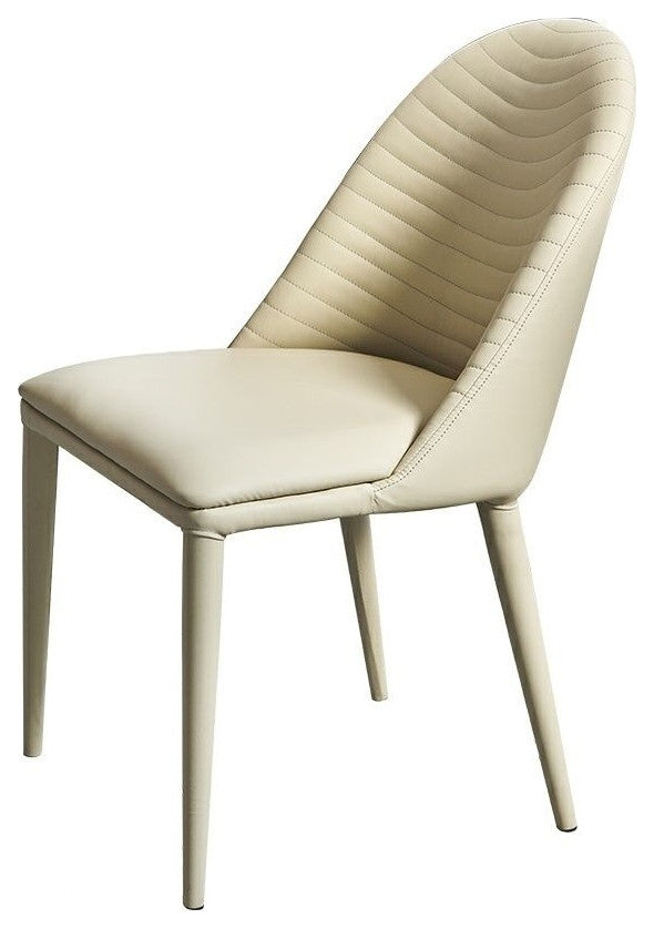 Nordic Design Leisure Backrest Dining Chair, Beige