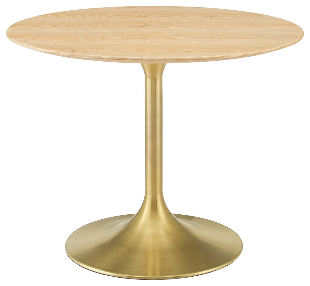 Lippa 40" Wood Dining Table, Gold Natural