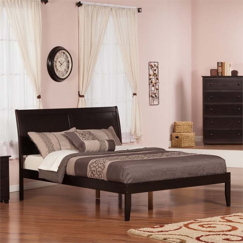 Portland Open Foot Bed, Espresso, Queen