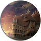 Wake Up Dragon Collage, Landscape Art Round Wall Art, 23"