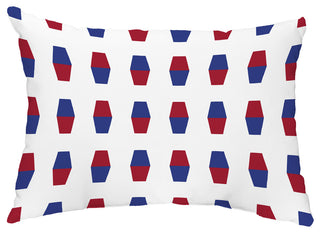 Bowling Pins 14"x20" Abstract Decorative Outdoor Pillow, Red