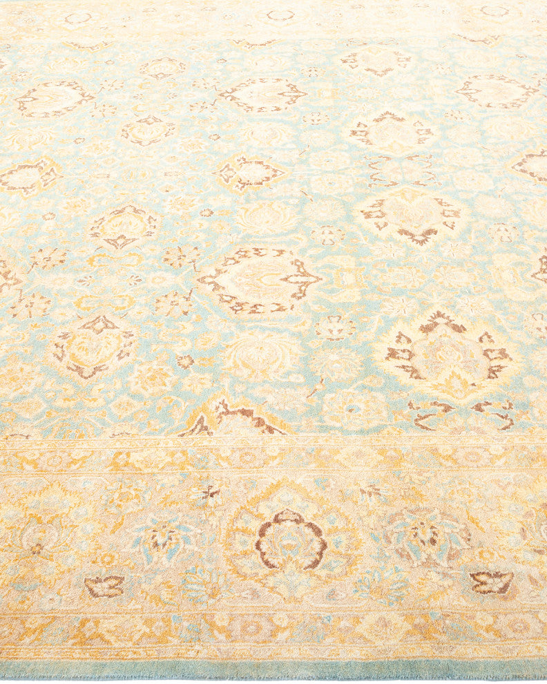 Mogul, One-of-a-Kind Hand-Knotted Area Rug Light Blue, 8'3"x9'3"
