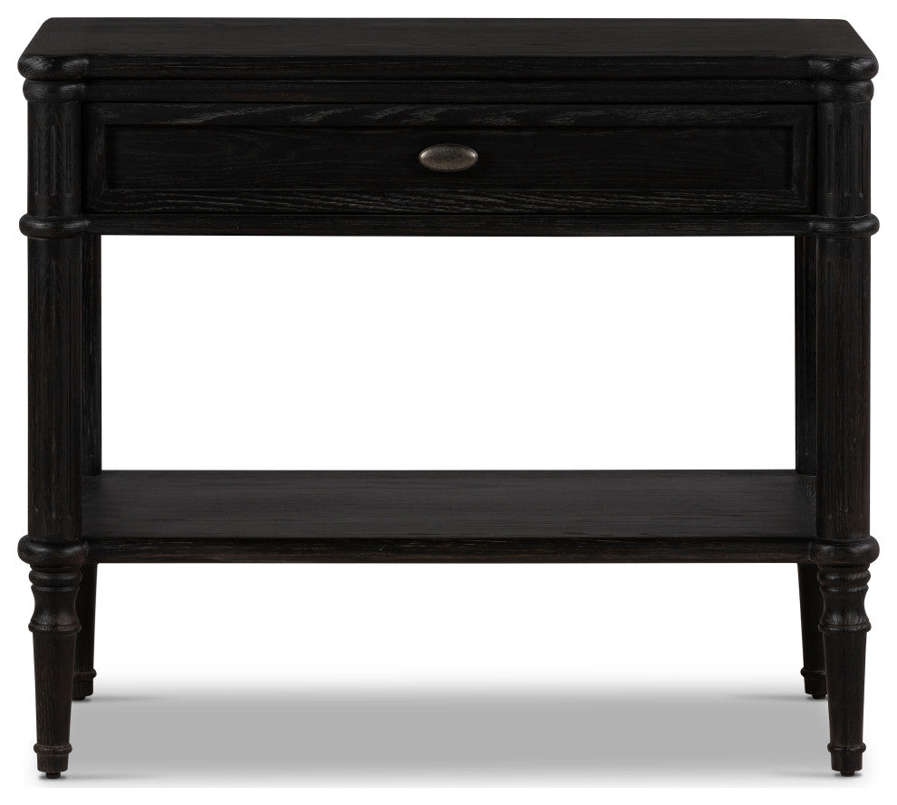 Toulouse Nightstand-Distressed Black