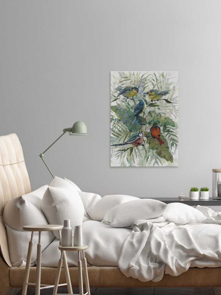 "Morning Birds III" Painting Print on Wrapped Canvas, 24"x36"