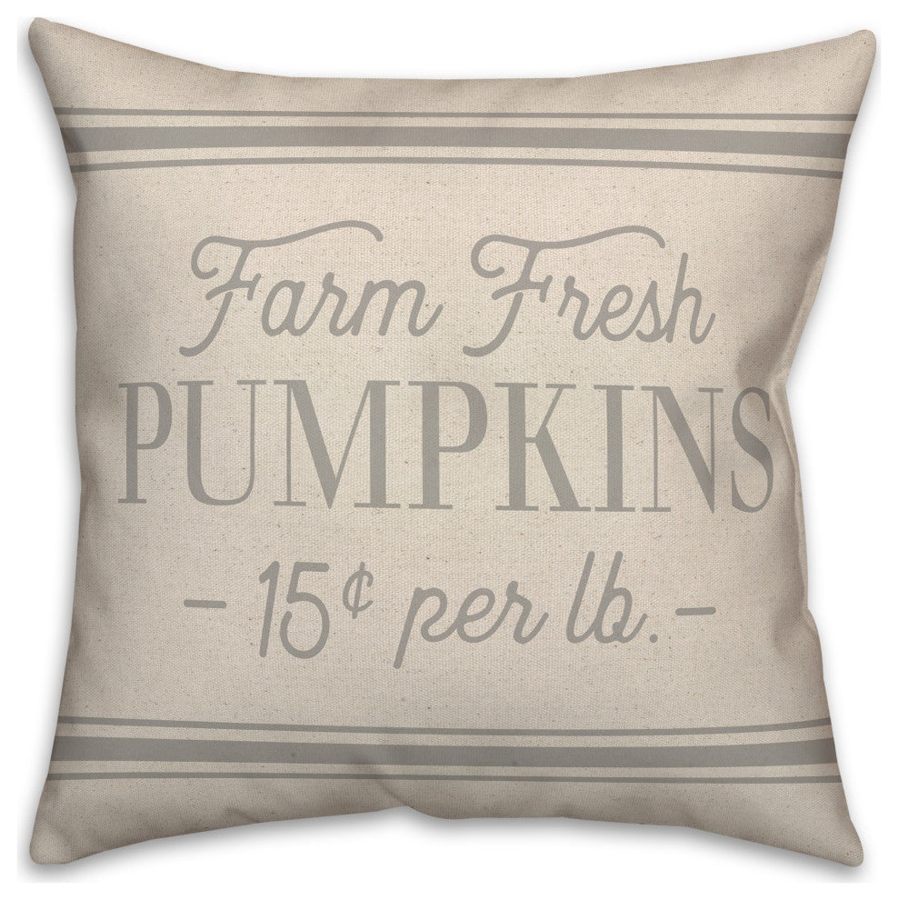 Farm Fresh Pumpkins 18x18 Spun Poly Pillow
