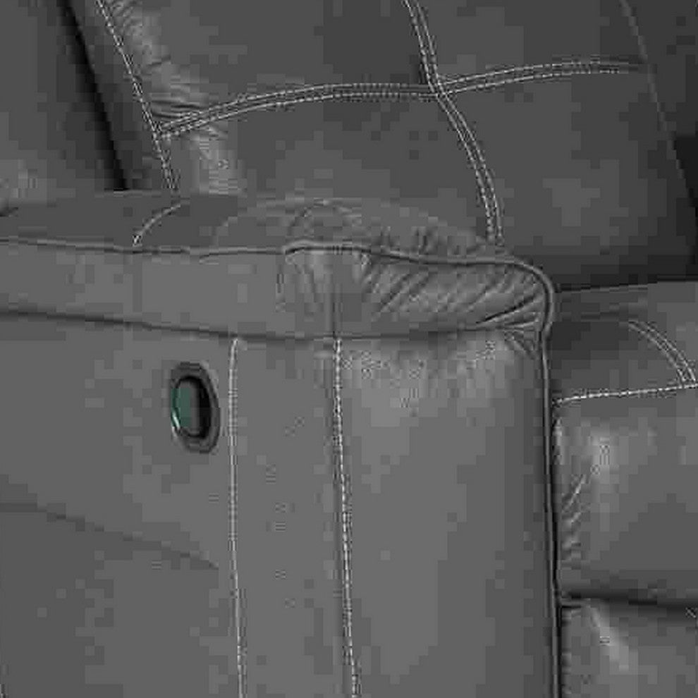 Benzara BM263447 Rocker Recliner With Pull Tab Reclining Motion, Dark Gray