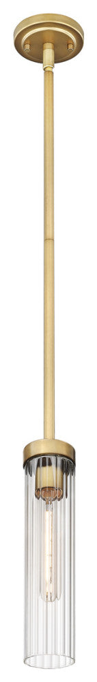 Z-LITE 1-Light Pendant, Rubbed Brass
