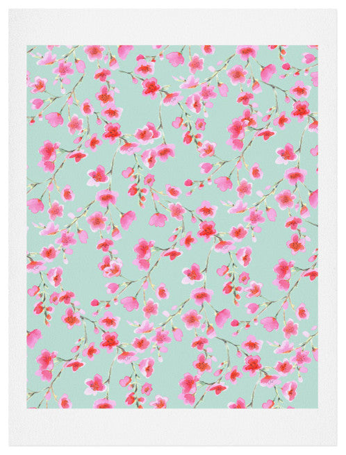 Deny Designs Jacqueline Maldonado Cherry Blossom Mint Art Print