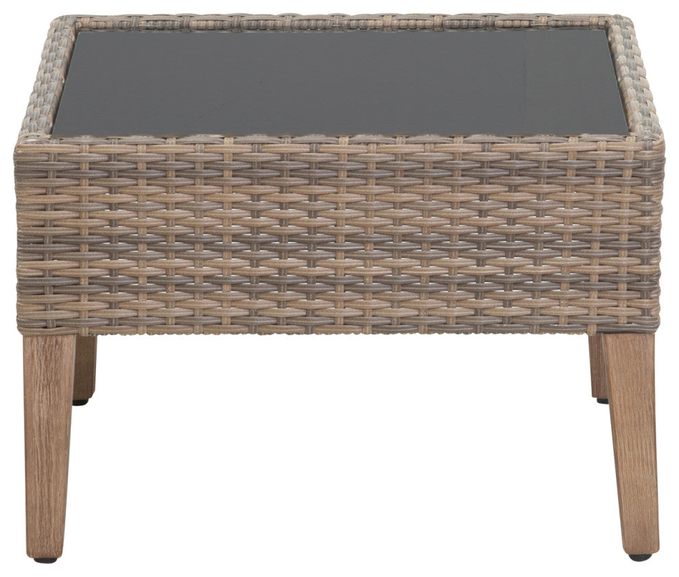 Isla 3-Piece Outdoor Conversation Set With Club Chairs, End Table, Stone