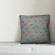 Palm Pattern, Red and Blue Throw Pillow, 16"x16"