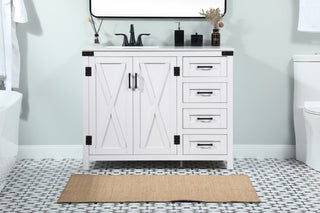 Home Living 19" Farmhouse White-Light Bathroom Vanity