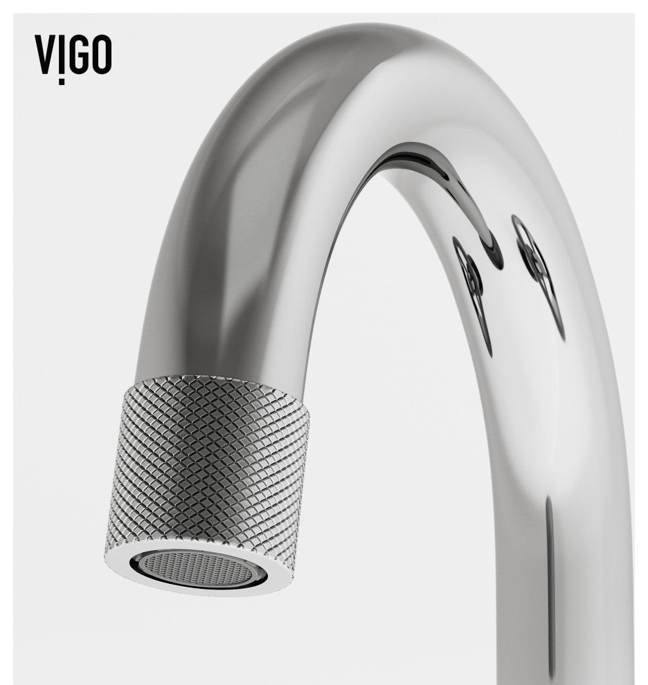 VIGO Wythe 8" H 2-Handle Widespread Bathroom Faucet, Chrome
